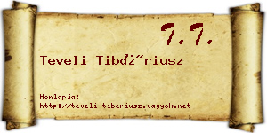 Teveli Tibériusz névjegykártya